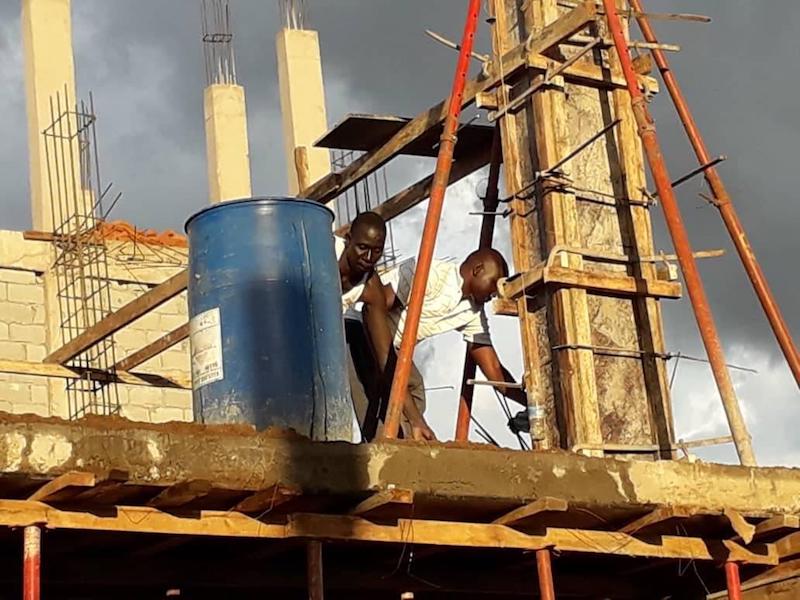 A picture of our team in previous construction project